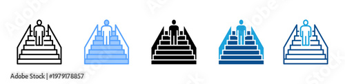 Walking Steps icon multiple style and collection