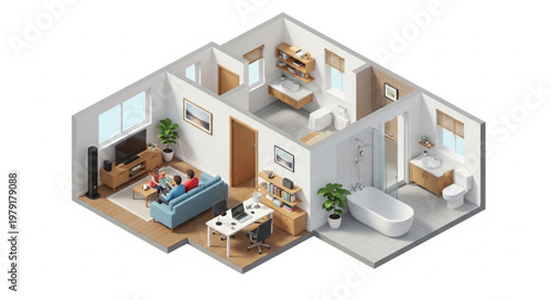 Apartment Interior Design Layout.
