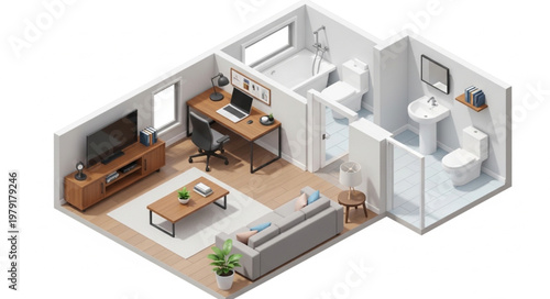 Apartment Interior Floor Plan Design.