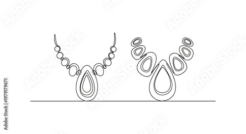 Elegant Necklace Designs: Pear Drop Pendant with Chain and Beaded Styles