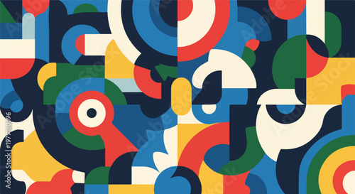 Vibrant Abstract Shapes and Colors.