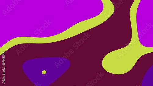 Vibrant Psychedelic Liquid Shapes Animated Seamless Loop Background.