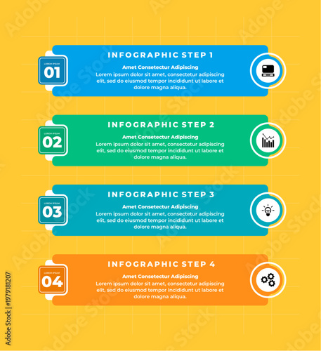 step timeline Infographic business template design
