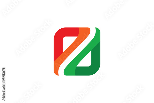 A colorful logo with a white background