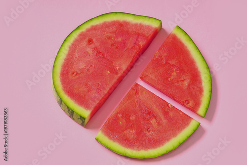 Pieces of sweet watermelon ...