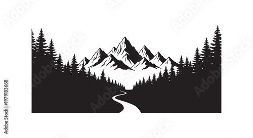 a silhouetted skier carving down a mountain slope during early morning or late evening light