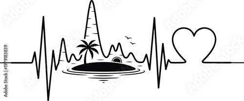 Abstract Sound Wave Distortion Glitch Background Black and White