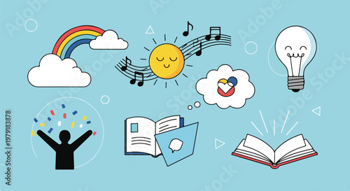 Education and Creativity Symbols.