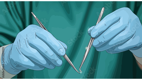Surgical Instruments Hands Surgeon Medical Procedure Close-up