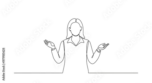 Woman Shrugging Shoulders, Confused Gesture, Uncertainty, Questioning, White Background