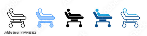 Bed Hospital icon multiple style and collection