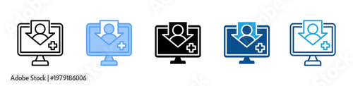 Patient Registration icon multiple style and collection