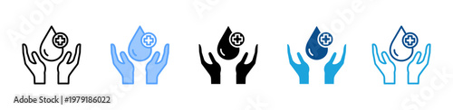 Blood Donor icon multiple style and collection
