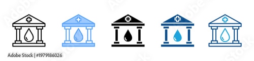 Blood Bank icon multiple style and collection