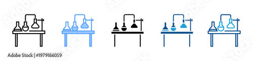 Lab icon multiple style and collection