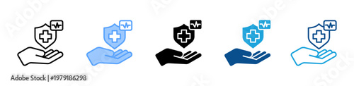 Health Insurance icon multiple style and collection