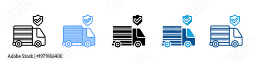 Delivery Truck icon multiple style and collection