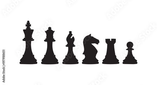 Chess pawns in black and white showcasing the essential pieces of the game