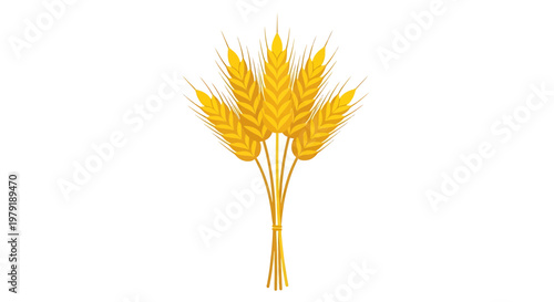 Sheaf of golden wheat ears