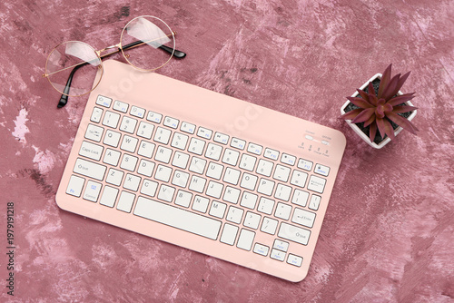 Modern computer keyboard wi...