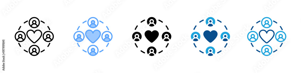 Fotografia Compassion icon multiple style and collection
