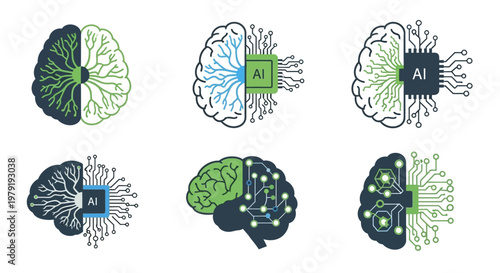 Brain scans reveal AI concepts in six different neural network illustrations