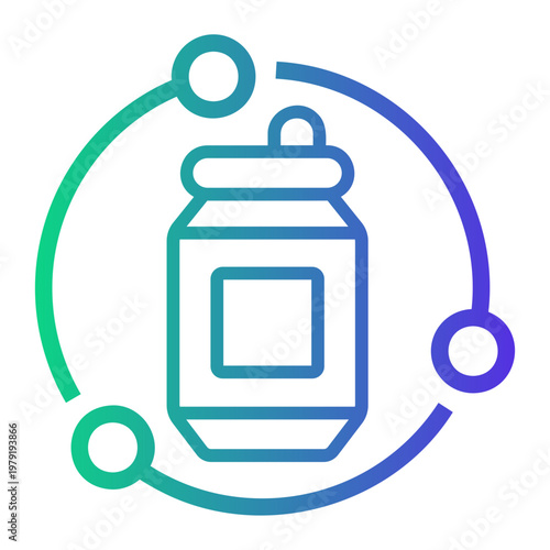 packaging Line Gradient Icon