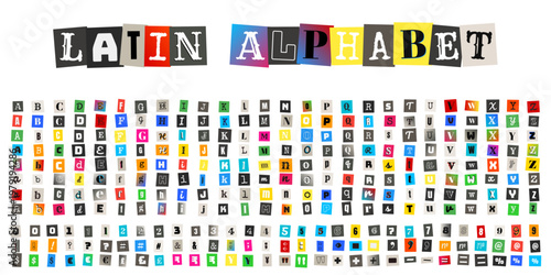 Anonymous Ransom Note Lettering Set with Magazine Cutout Typography for True Crime