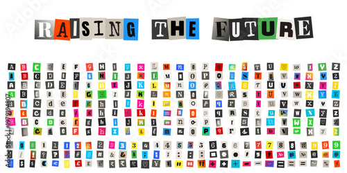 Ransom Note Style Alphabet Letters for Anonymous Message and Kidnapping Note