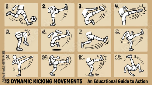 12 dynamic kicking movements educational guide to action