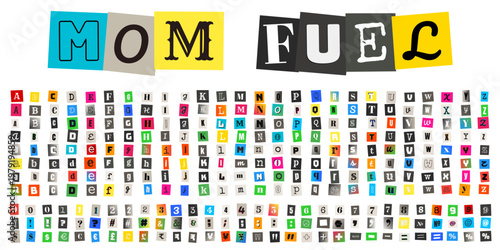 Ransom Note Cutout Letters and Numbers for True Crime Podcast Branding and Anonymous Messages