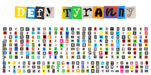 Ransom Note Alphabet for Anonymous Protest and Activist Message Design