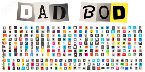 Ransom Note Style Alphabet for Anonymous Message and True Crime Podcast Art