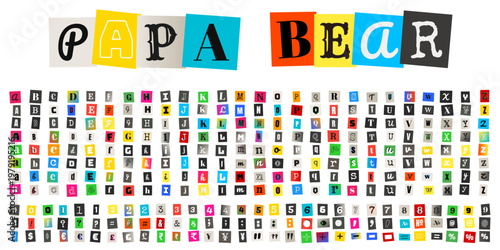 Ransom Note Style Alphabet for Anonymous Letter and True Crime Podcast Art