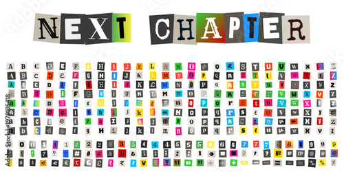 Ransom Note Style Alphabet and Numbers for Creative Collage Art