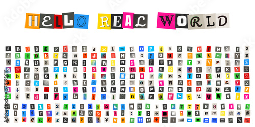 Ransom Note Alphabet Letters for Anonymous Message and Kidnapping Note