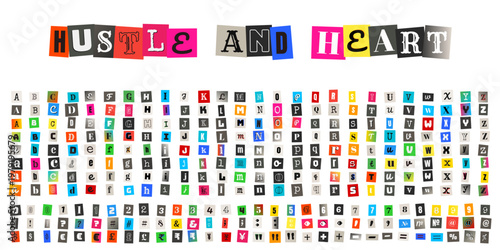 Ransom Note Alphabet Cutout Letters for True Crime Podcast and Anonymous Message Design