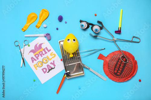 Card with text APRIL FOOLS ...