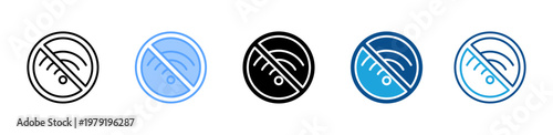 No Signal icon multiple style and collection
