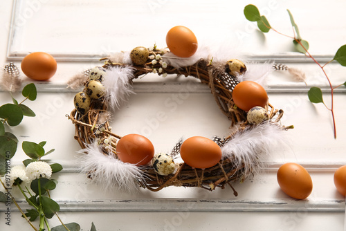 Beautiful Easter wreath wit...