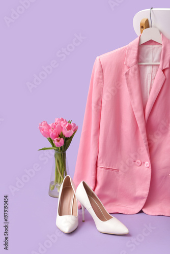 Stylish female look with pi...