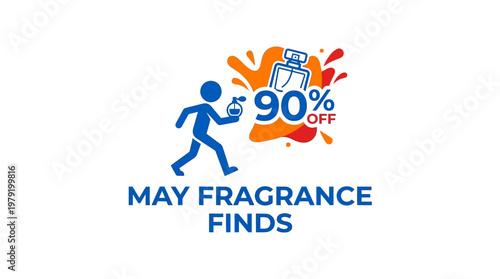 May Fragrance Finds Sale Advertisement with 90% Off