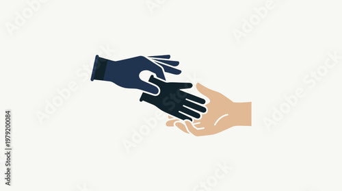 Abstract Handshake Concept Agreement and Partnership