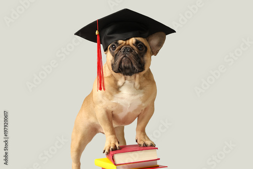 Cute French Bulldog in mort...