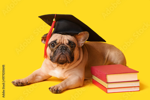 Cute French Bulldog in mort...
