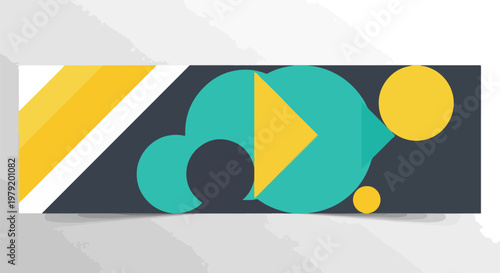 Geometric shapes play with colors.