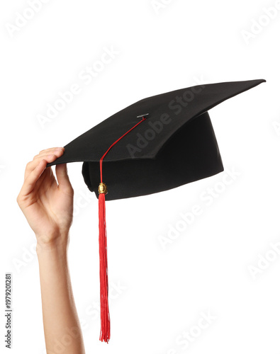 Female hand with graduation...