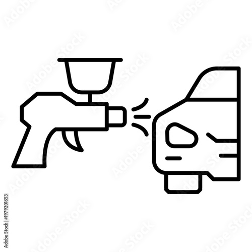 Car Spray Cleaning Service Icon