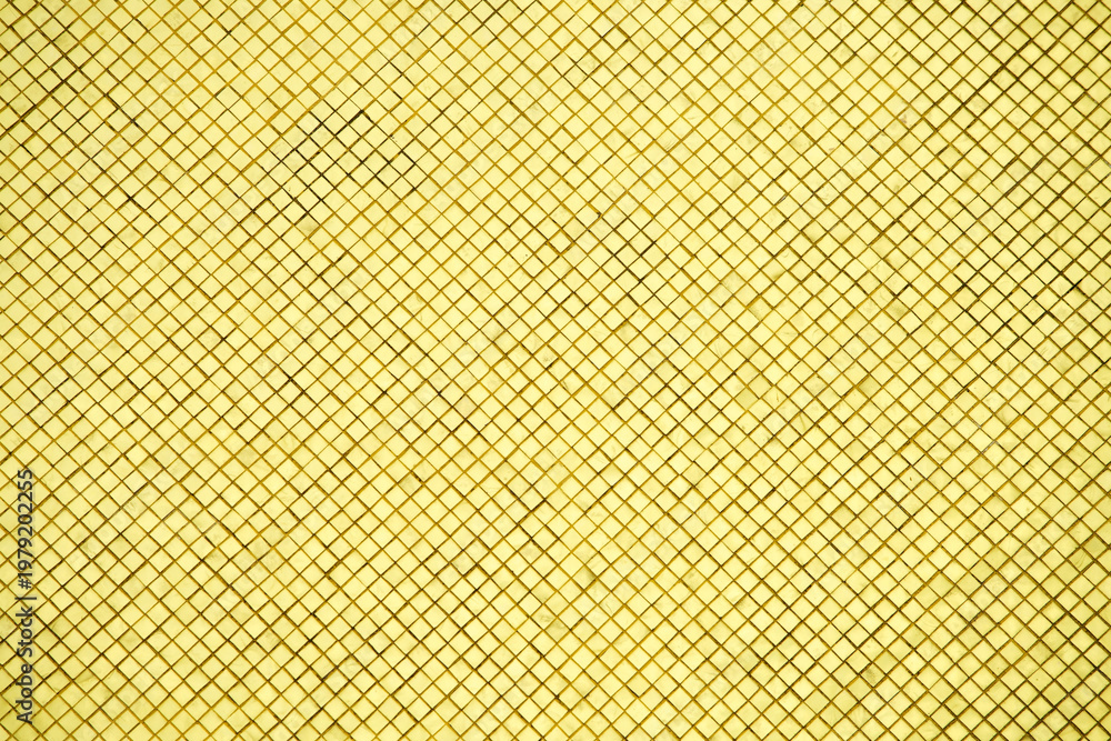 Fototapeta premium Yellow and Brown Grid Pattern with Diagonal Lines and Texture
