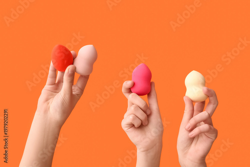 Female hands with makeup sp...
